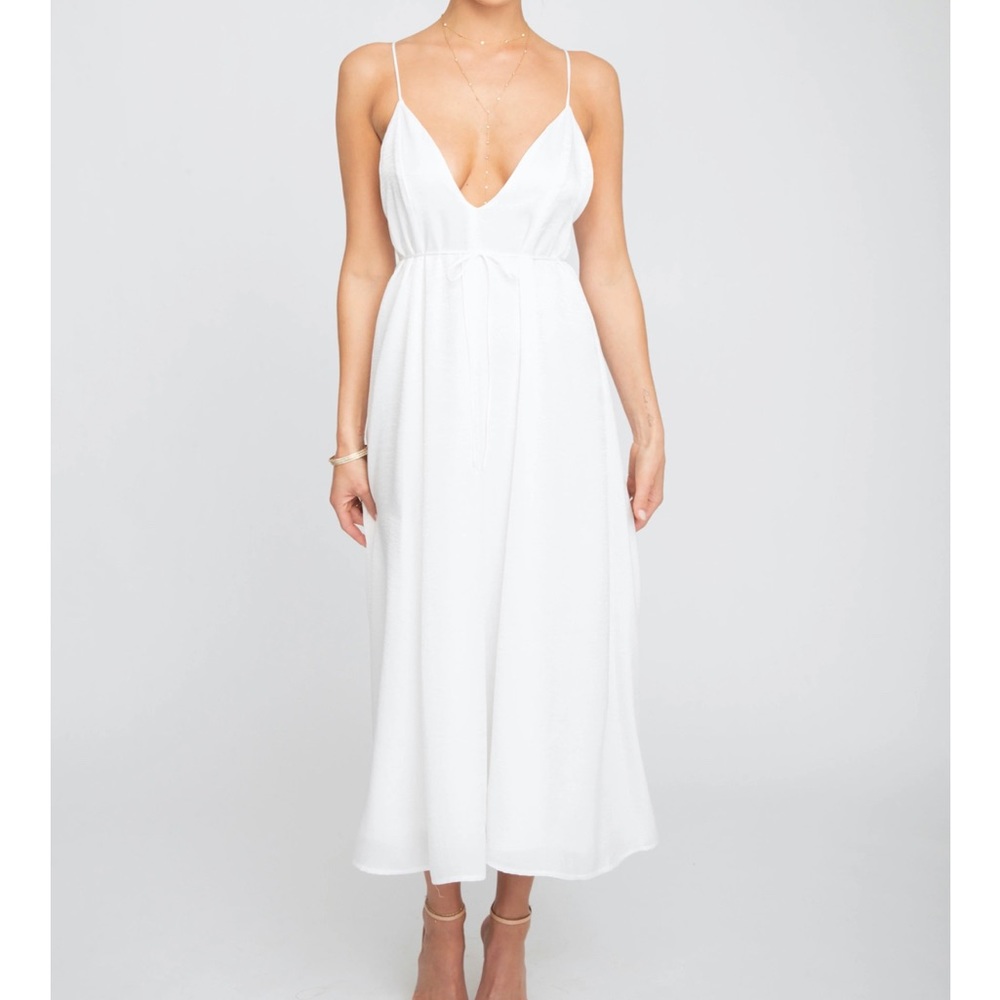 Resa Hannah MIDI Dress in Ivory. Small.